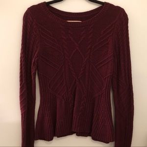 LOFT Purple peplum sweater